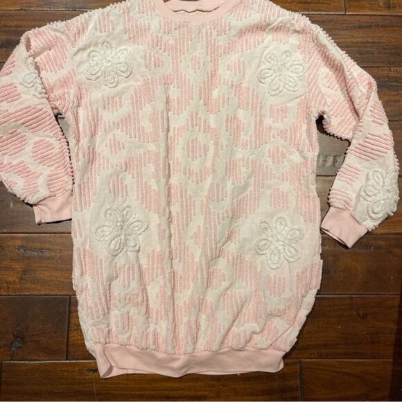 Vintage handmade chenille sweatshirt with side pockets M - Picture 4 of 14